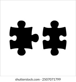 Puzzle compatible icon. Jigsaw agreement vector illustration on white isolated background. Icon vector illustrator.