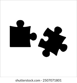 Puzzle compatible icon. Jigsaw agreement vector illustration on white isolated background. Icon vector illustrator.