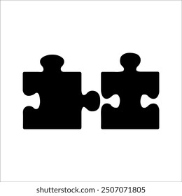 Puzzle compatible icon. Jigsaw agreement vector illustration on white isolated background. Icon vector illustrator.