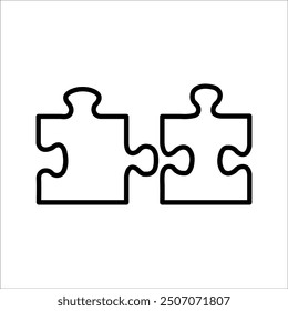 Puzzle compatible icon. Jigsaw agreement vector illustration on white isolated background. Icon vector illustrator.