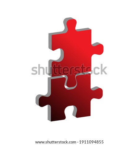 Puzzle compatible icon. Jigsaw agreement vector illustration on white isolated background. Icon vector illustrator