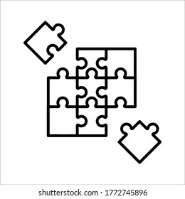 Puzzle compatible icon on white background