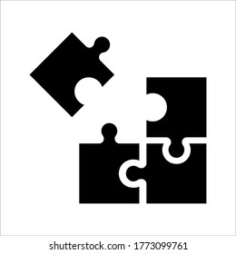 Puzzle compatible icon on white background