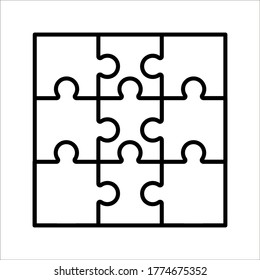 Puzzle compatible icon on white background