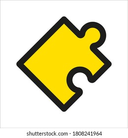 Puzzle compatible icon on white background
