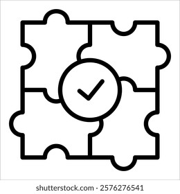 Puzzle Completion Icon Element For Design