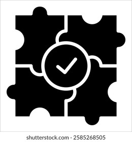 Puzzle Completion Icon Element For Design