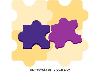 puzzle completion, illustration of achievement