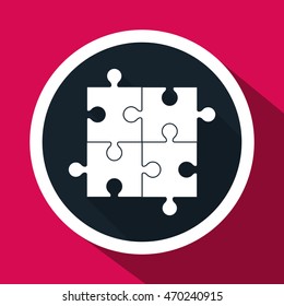 Puzzle concept with icon design, vector illustration 10 eps graphic.