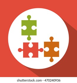 Puzzle concept with icon design, vector illustration 10 eps graphic.