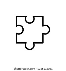 Icono de línea de concepto de rompecabezas. Ilustración de elemento simple. Diseño de símbolos de esquema de concepto de rompecabezas a partir del conjunto de estrategias de negocio. Se puede usar para web y móvil