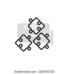 Puzzle concept line icon. Simple element illustration. Puzzle concept outline symbol design.