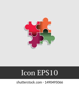 Puzzle Concept logo Vector Illustration design template