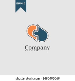 Puzzle Concept logo Vector Illustration design template