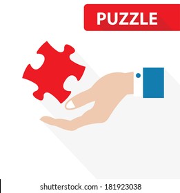 Puzzle concept,vector