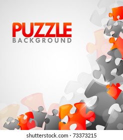 Puzzle Corner Design Vector