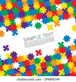 Puzzle cover art. Vector illustration