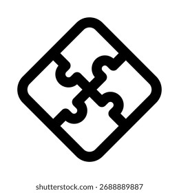 Puzzle creative icon for modern and professional problem-solving and game design projects