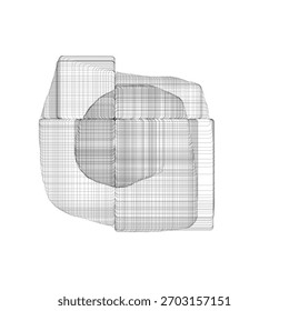 Puzzle Cube Design in black and white  