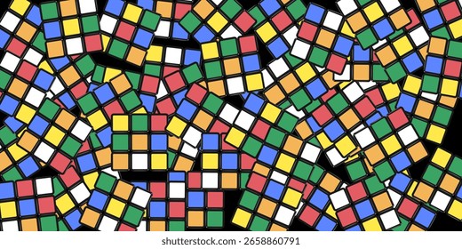 Puzzle cubo de juguete juego Ilustración vectorial