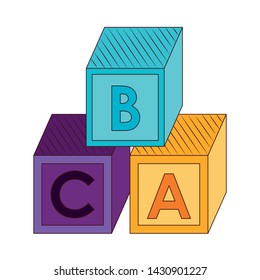 Puzzle Cubes Alphabet Cartoon Vector Illustration Stock Vector (Royalty ...