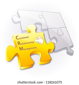 Puzzle: Customer Relationship Management concept