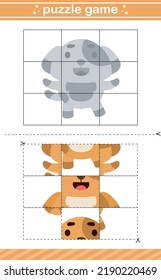 puzzle of cute animal jigsaw game for kids Education Game for Preschool