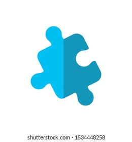 Puzzle design, Jigsaw game teamwork match toy connection and solution theme Vector illustration