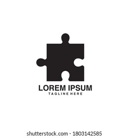 ilustración de logotipo de diseño de rompecabezas
