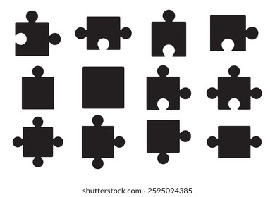 puzzle design on background. Vector illustration 