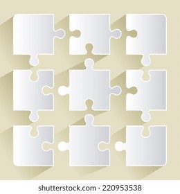 Puzzle design over beige background, vector illustration