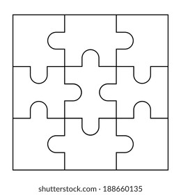 Puzzle design over white background, vector illustration