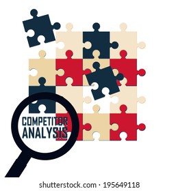Puzzle design over white background, vector illustration