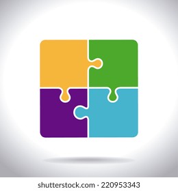 Puzzle design over white background, vector illustration