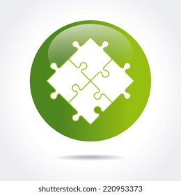 Puzzle design over white background, vector illustration