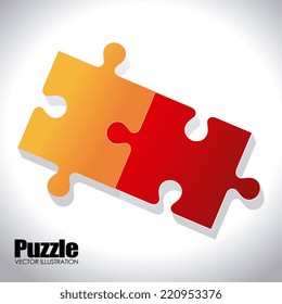 Puzzle design over white background, vector illustration