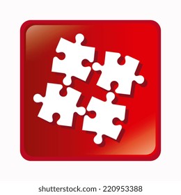 Puzzle design over white background, vector illustration