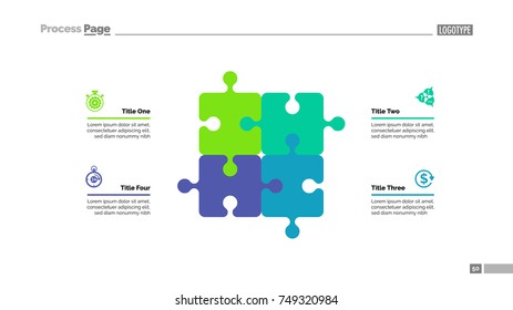 Puzzle Diagram with Four Elements Template