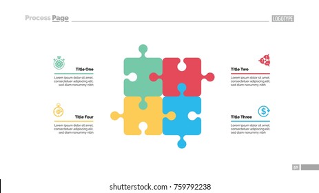 Puzzle Diagram with Four Elements Template