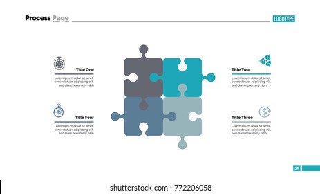 Puzzle Diagram with Four Elements Template