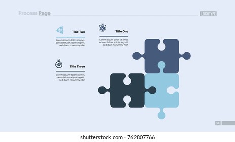Puzzle Diagram with Three Elements Template