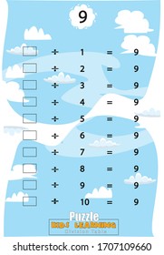 puzzle Division Table Children's mathematical education game,Mathematical table for kids
