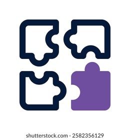 puzzle dual tone icon. vector icon for your website, mobile, presentation, and logo design.