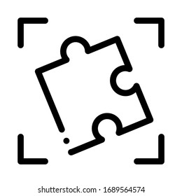 puzzle element icon vector. puzzle element sign. isolated contour symbol illustration
