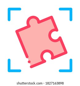 vector de icono de elemento de rompecabezas. signo de elemento de rompecabezas. ilustración de símbolo de color