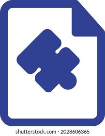 Puzzle File Isolated Vector icon which can easily modify or edit


