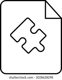 Puzzle File Isolated Vector icon which can easily modify or edit