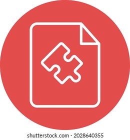 Puzzle File Isolated Vector icon which can easily modify or edit

