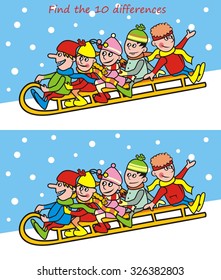 puzzle, find ten differences, board game, vector icon