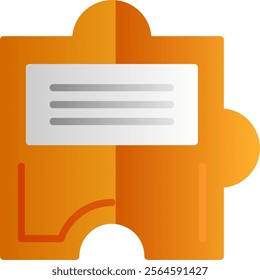 Puzzle Flat Gradient Vector Icon Design